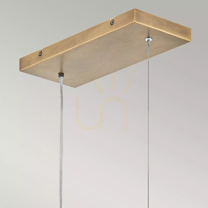 Lustră liniară LED Hinkley Arco 117 cm alamă Heritage Brass - Elstead small 4