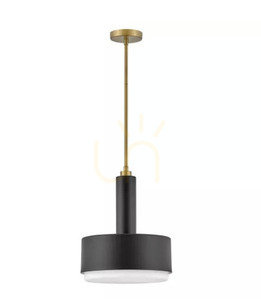 Lustră Elstead Cedric Medium 2xE27 60 W neagră sticlă opal ⌀33 cm HK-CEDRIC-P-M-BK small 0