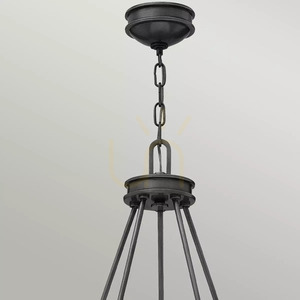 Candelabru Collier - 5 surse de lumină - Negru oxidat Elstead small 1