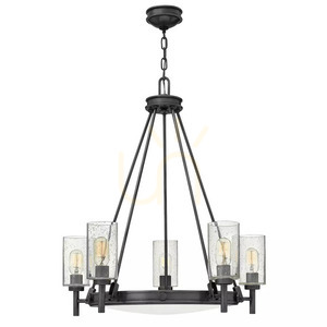 Candelabru Collier - 5 surse de lumină - Negru oxidat Elstead small 0