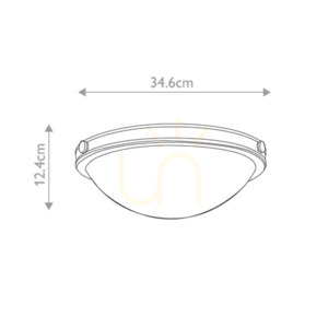 Plafon mic Collier - 2 surse de lumină - Stins negru Elstead small 3