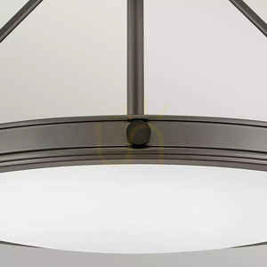 Plafonieră semi-aplicată Collier medie - 4 surse de lumină - Negru oxidat Elstead small 2