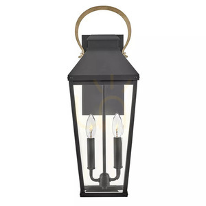 Felinar de perete mare Dawson - 2 surse de lumină - Negru, bronz lustruit Elstead small 1