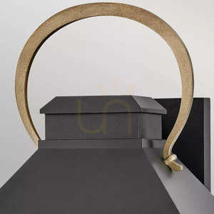 Felinar de perete mare Dawson - 2 surse de lumină - Negru, bronz lustruit Elstead small 3