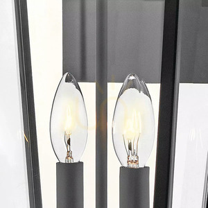 Felinar de perete mare Dawson - 2 surse de lumină - Negru, bronz lustruit Elstead small 4