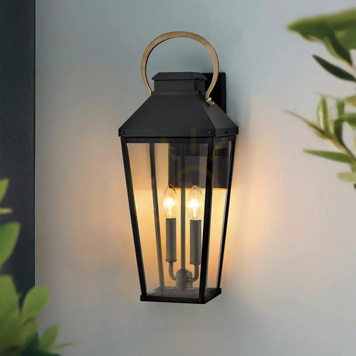 Verifica Felinar de perete mare Dawson - 2 surse de lumină - Negru, bronz lustruit Elstead