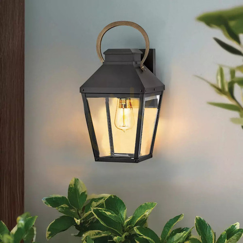 Verifica Felinar mediu de perete exterior Dawson - 1 sursă de lumină - negru cu bronz lustruit Elstead