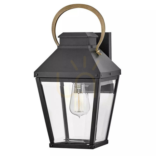 Verifica Felinar mediu de perete Dawson - 1 sursă de lumină - Negru, patinat Elstead