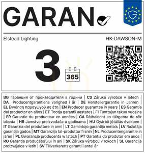 Felinar mediu de perete exterior Dawson - 1 sursă de lumină - negru cu bronz lustruit Elstead small 9