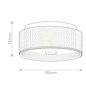 Elle plafond - 2 surse de lumină - Crom Elstead small 6