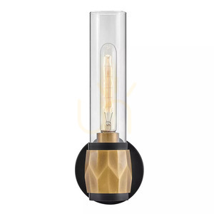 Aplică de perete Ellison IP44 - 1 sursă de lumină - Negru cu alamă Heritage Brass Elstead small 2