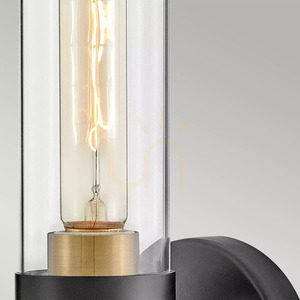 Aplică de perete Ellison IP44 - 1 sursă de lumină - Negru cu alamă Heritage Brass Elstead small 3
