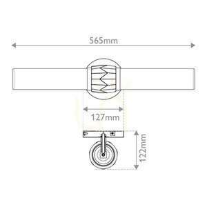 Aplică de perete Ellison IP44 - 2 surse de lumină - negru și alamă Heritage Brass Elstead small 7