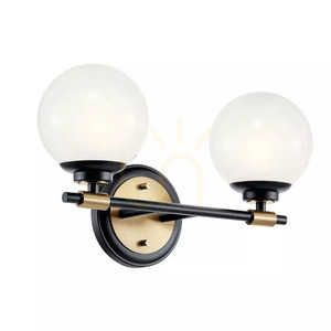 Aplică Benno - 2 surse de lumină - negru și bronz șampanie Elstead small 0