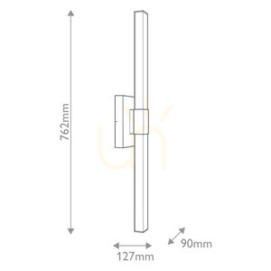 Aplică de exterior LED Nocar mare - Negru texturat Elstead small 7