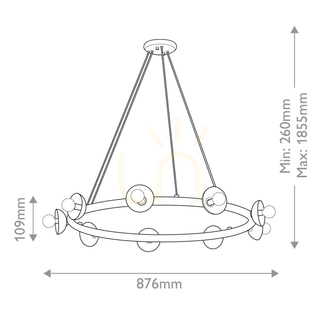 previzualizare Candelabru Palta - 9 surse de lumină - Satin negru Elstead Candelabru Palta - 9 surse de lumină - Satin negru Elstead