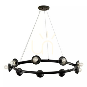 Candelabru Palta - 9 surse de lumină - Satin negru Elstead 0 Candelabru Palta - 9 surse de lumină - Satin negru Elstead small 0