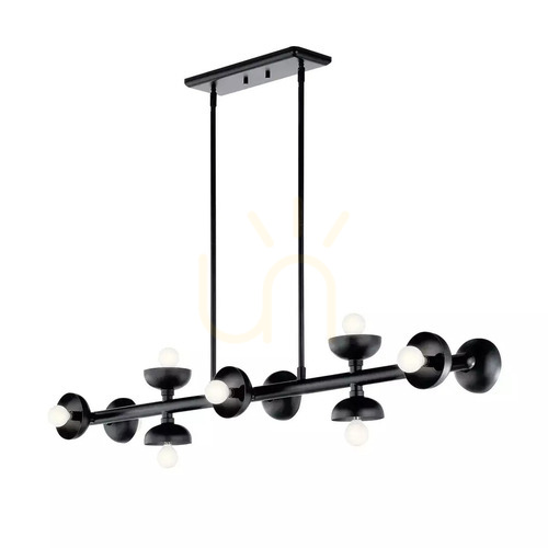Verifica Palta insulă lampă - 10 surse de lumină - Satin negru Elstead