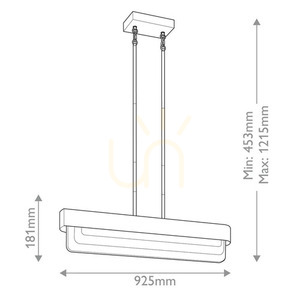 Lustră LED pentru insulă Serene 92,5 cm - Natural Brass Elstead small 7
