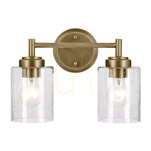 Verifica Winslow lampă de perete - 2 surse de lumină - alamă naturală Elstead