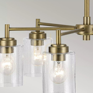 Winslow candelabru - 6 surse de lumină - alamă naturală Elstead small 1
