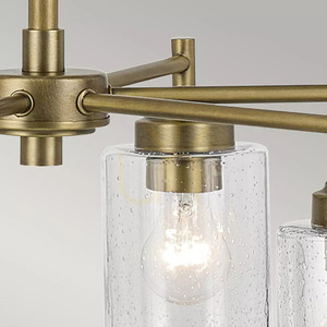Winslow candelabru - 6 surse de lumină - alamă naturală Elstead small 2