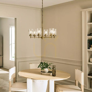 Winslow candelabru - 6 surse de lumină - alamă naturală Elstead small 6