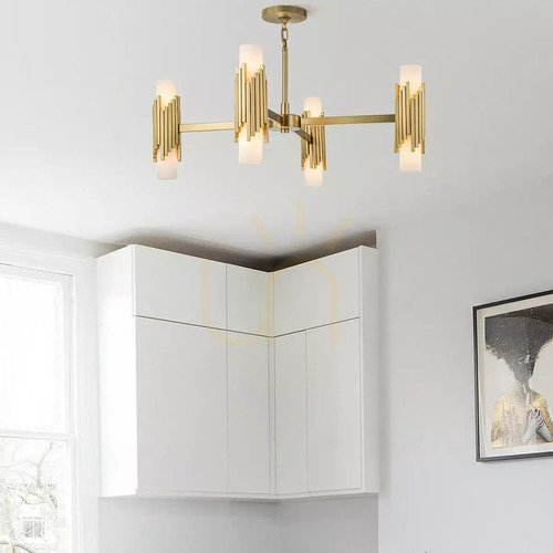 Verifica Candelabru Marvele - 8 surse de lumină - Alamă îmbătrânită Elstead