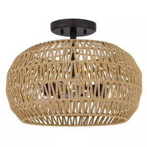 Casablanca semi-plofon - 3 surse de lumină - bronz Palladian Elstead small 0