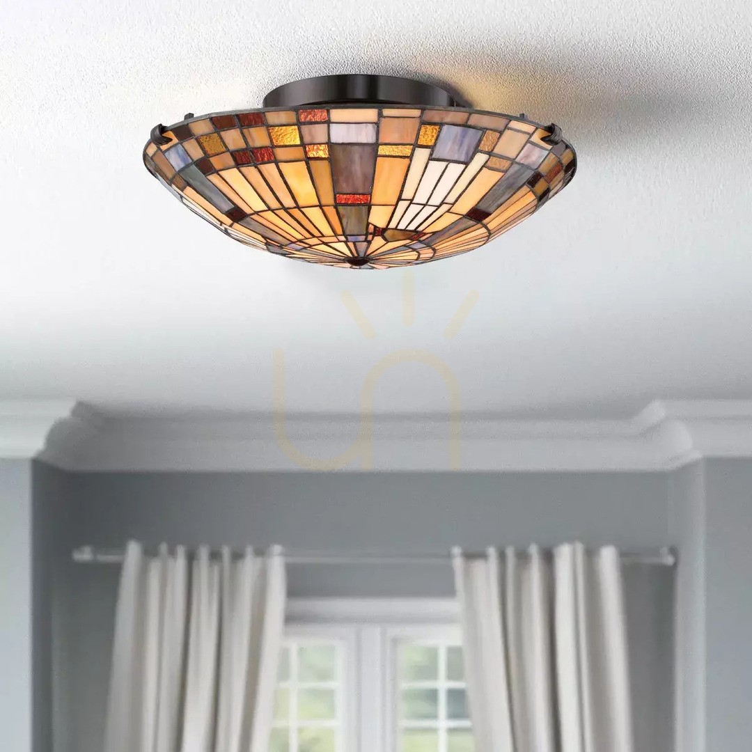 Spectacol Plafon Inglenook - 2 surse de lumină - bronz Valiant Elstead Plafon Inglenook - 2 surse de lumină - bronz Valiant Elstead