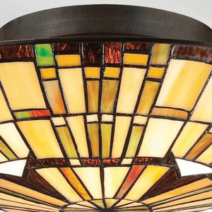 Reed plafond - 2 surse de lumină - Valiant bronz Elstead small 3