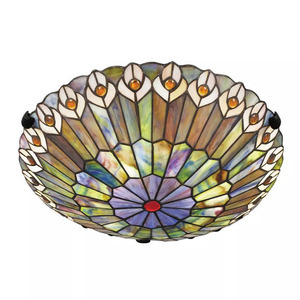 Plafonieră Tiffany Watkins - 2 surse de lumină - Valiant Bronze Elstead small 1