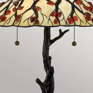 Lampă de masă Tiffany Whispering - 2 surse de lumină - bronz Valiant Elstead small 1