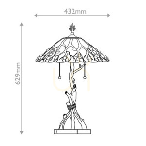 Lampă de masă Tiffany Whispering - 2 surse de lumină - bronz Valiant Elstead small 5