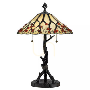 Lampă de masă Tiffany Whispering - 2 surse de lumină - bronz Valiant Elstead small 0