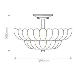 Plafonieră semi-aplicată Whitecap - 4 surse de lumină - maro cacao Elstead small 6