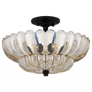 Plafonieră semi-aplicată Whitecap - 4 surse de lumină - maro cacao Elstead small 0