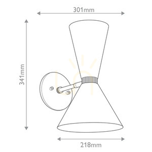 Aplică Phix sus/jos - 2 surse de lumină - Bronz șampanie și negru Elstead small 7