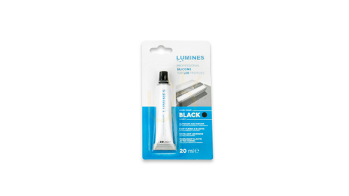 Verifica LUMINES silicon de iluminat tub negru 20 ml