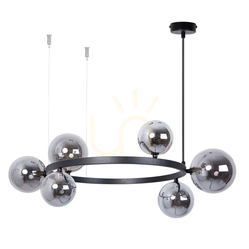 Verifica Candelabru Sigma BOLERO 6 grafit negru sticlă G9 41325