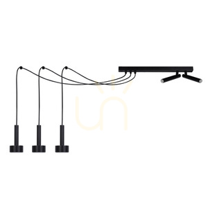 Lampă suspendată Sigma STAMP Spider 5x GX53 neagră 50 cm SKU 41256 small 0