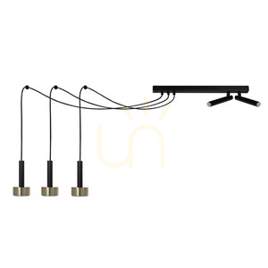 Lampă suspendată Sigma STAMP Spider negru/auriu 5xGX53 SKU 41258 small 0
