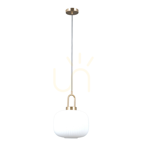 Verifica Pendul Italux Fosse alb opal auriu E27 26 cm PND-408817-1-HBR-WH