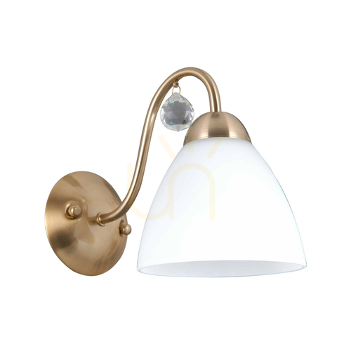 Verifica Aplica de perete Italux Lugano, crom/alb opal, E27, 24 cm, WL-5643-1-HBR