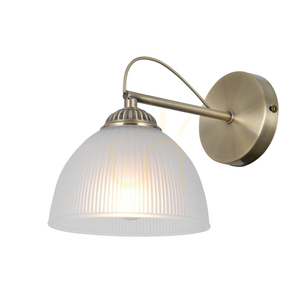 Aplică Italux Moreti E27 alamă antichizată, abajur alb opal WL-40623-1-AB small 6