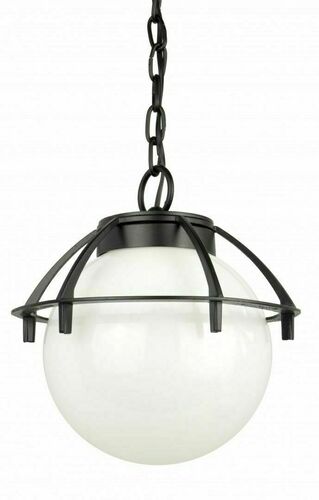 Verifica Lampă suspendată exterior SU-MA negru patină aurie glob 25 cm K 1018/1/KPO