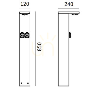Lampă modernă de grădină SKARA - 2943BL - negru - 7,7W 3000k + două prize - NORLYS 1 Lampă modernă de grădină SKARA - 2943BL - negru - 7,7W 3000k + două prize - NORLYS small 1