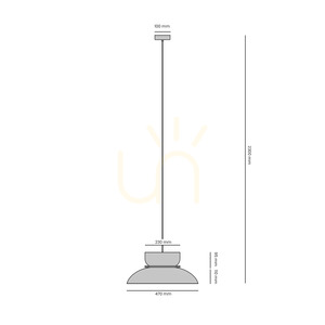 Lampă suspendată Aldex Aldo 47 cm, alb lucios și albastru estompat, 1152G2_16_J small 4