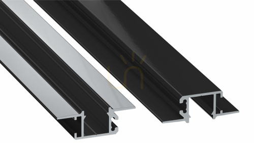 Verifica Profil LED LUMINES tip MONO lăcuit negru fără perforații 1 m