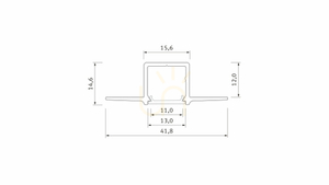 Profil LED LUMINES tip GAUDI lăcuit negru fără perforații 1 m small 1